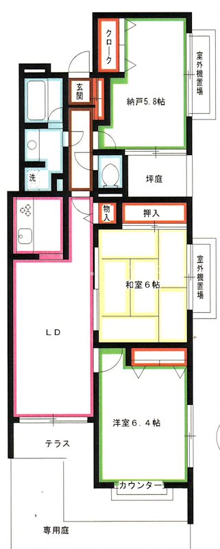 フィオーレ武蔵野　　 間取り
