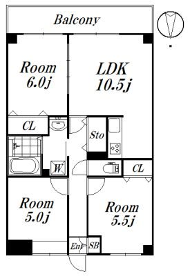 第３小美野マンション  間取り