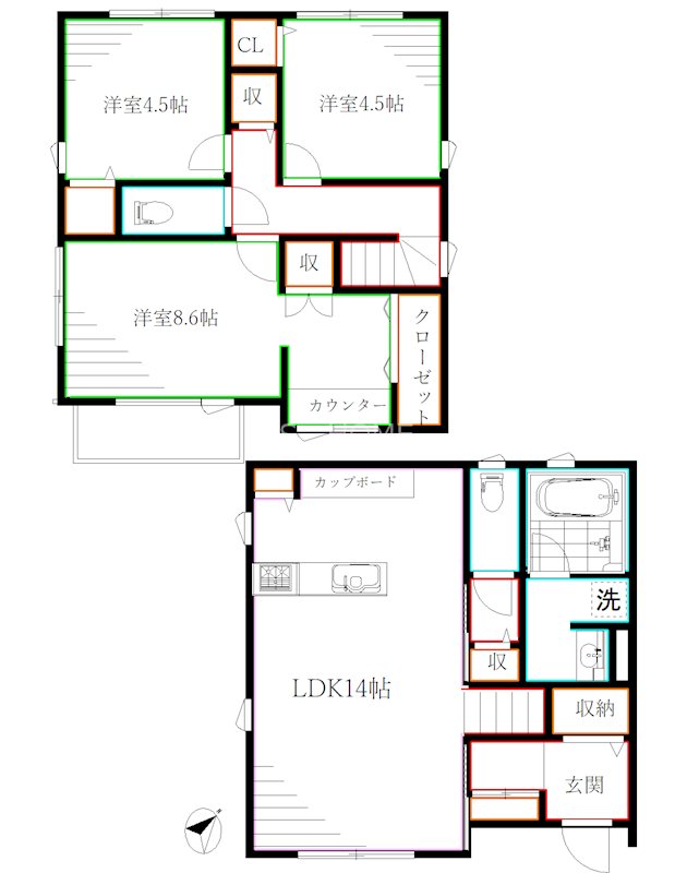 Kolet三鷹大沢  間取り図