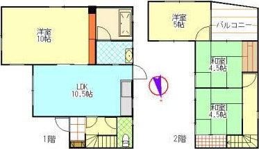 東元町３丁目貸家 間取り