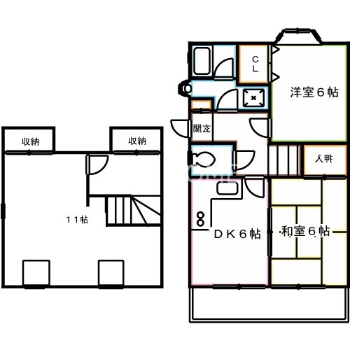 ハイツムサシノ　９号棟 間取り