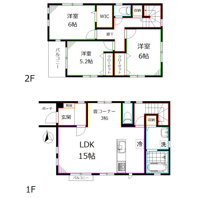 並木町3丁目戸建賃貸住宅 間取り