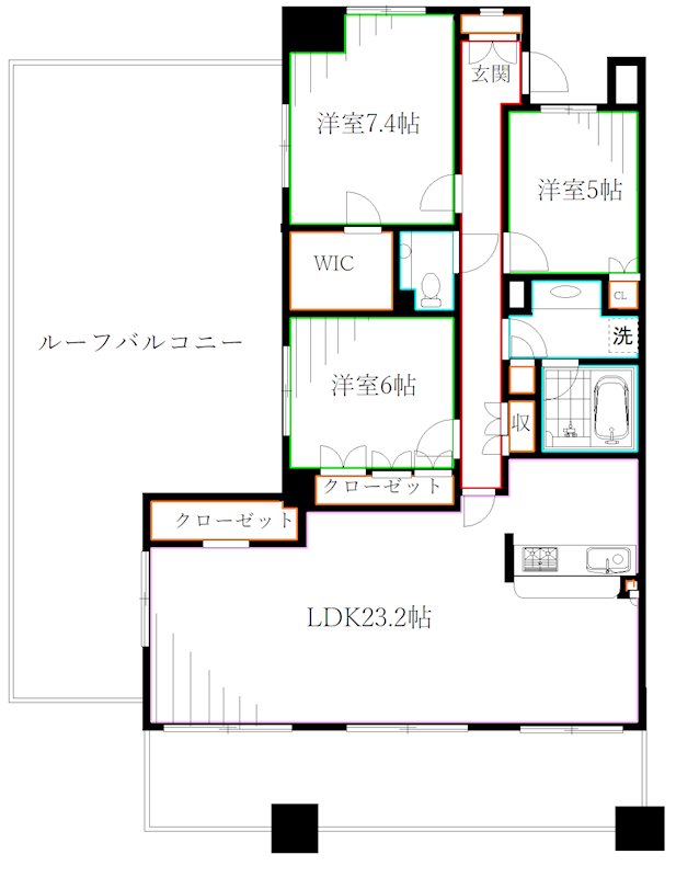 パークハウス三鷹連雀通り 間取り