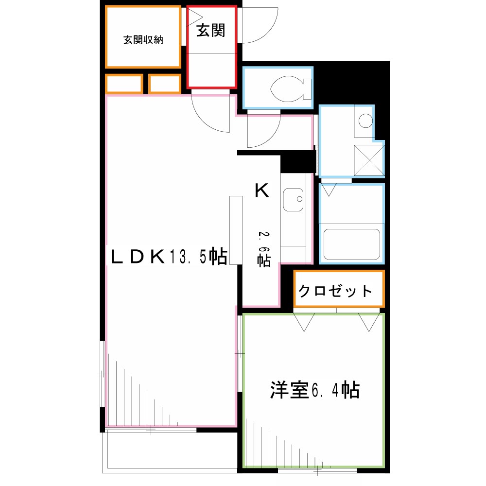 イーエックスフラット　　 間取り