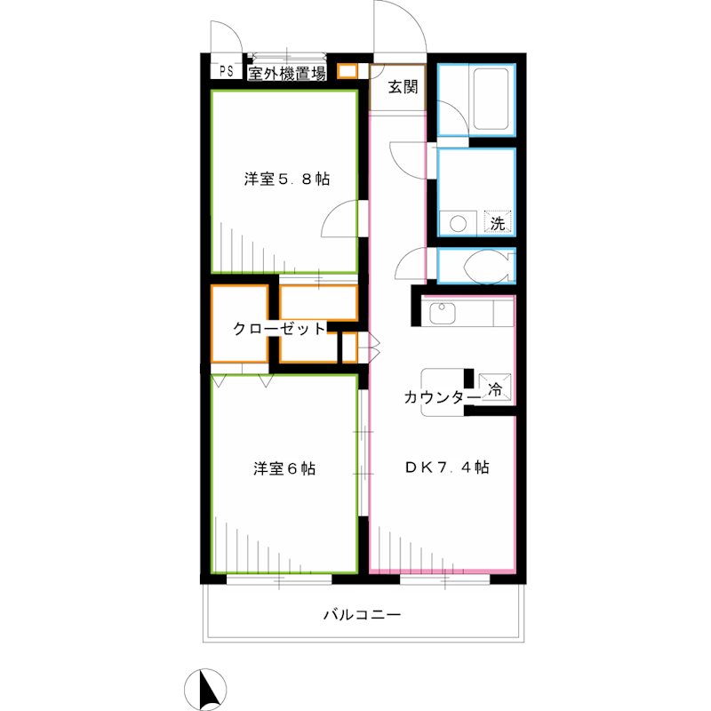サンヴィラージュ三鷹 間取り