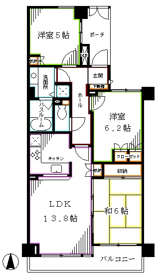パーク・ハイム中野坂上 間取り図
