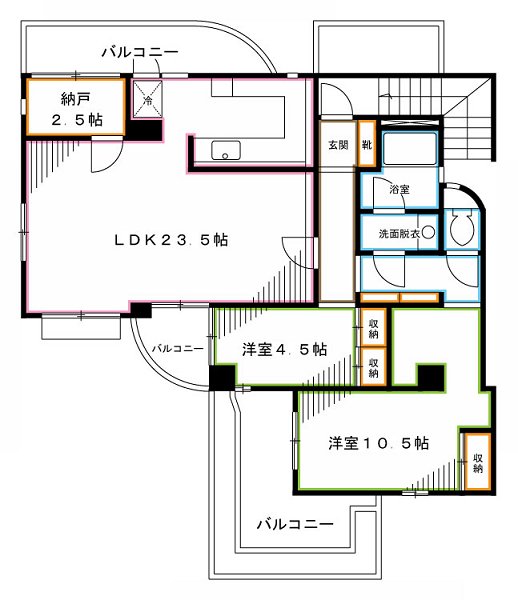 落合ミュージックハイム 間取り