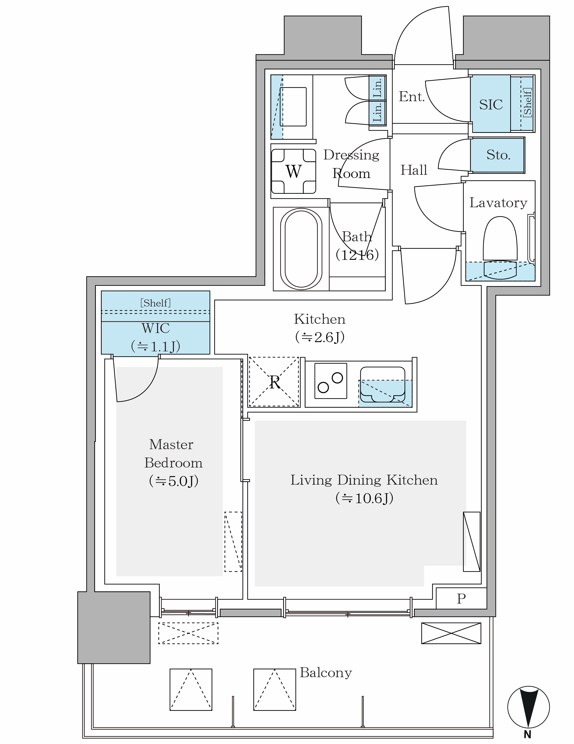 パークシティ中野ザタワー　ブリーズ  間取り