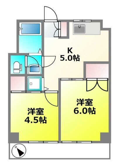 コーポ由利 間取り