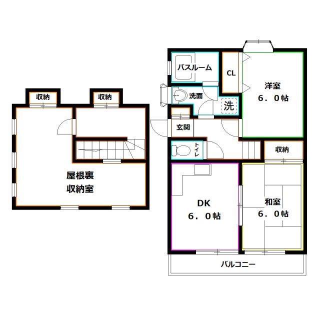 ハイツムサシノ9号棟 間取り