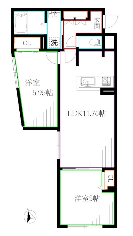 エルファーロ国分寺 間取り