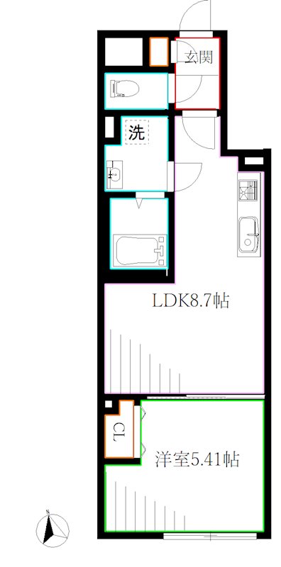 エルファーロ国分寺 間取り図