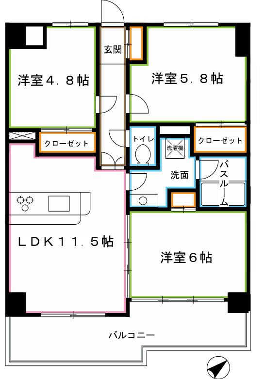 コート・イシハラ 間取り