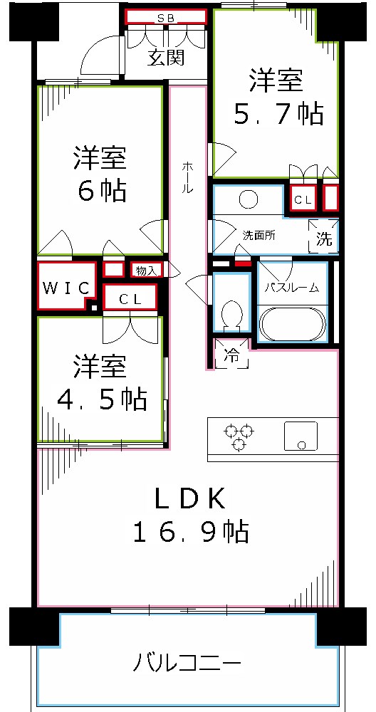 リビオ国分寺ステーションアベニュー 間取り