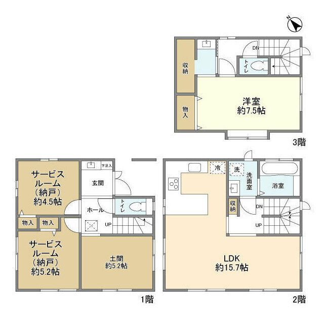 天神町2丁目貸家2号棟 間取り