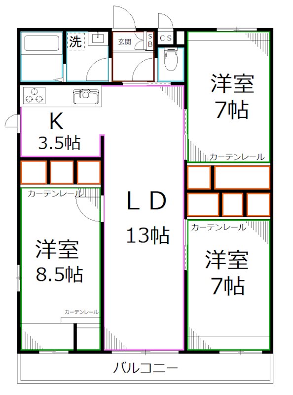 ヘリオス378小平栄町 間取り