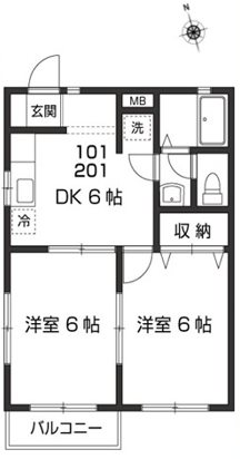 Ｔ・ＫハウスＡ棟 間取り