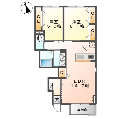 シャトー　ソレイユ 間取り