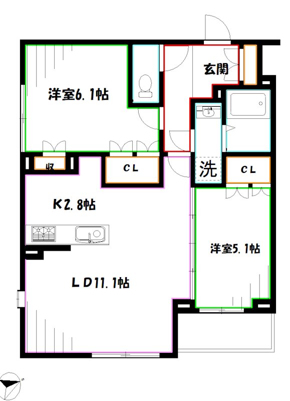 カーラステージ武蔵野 間取り