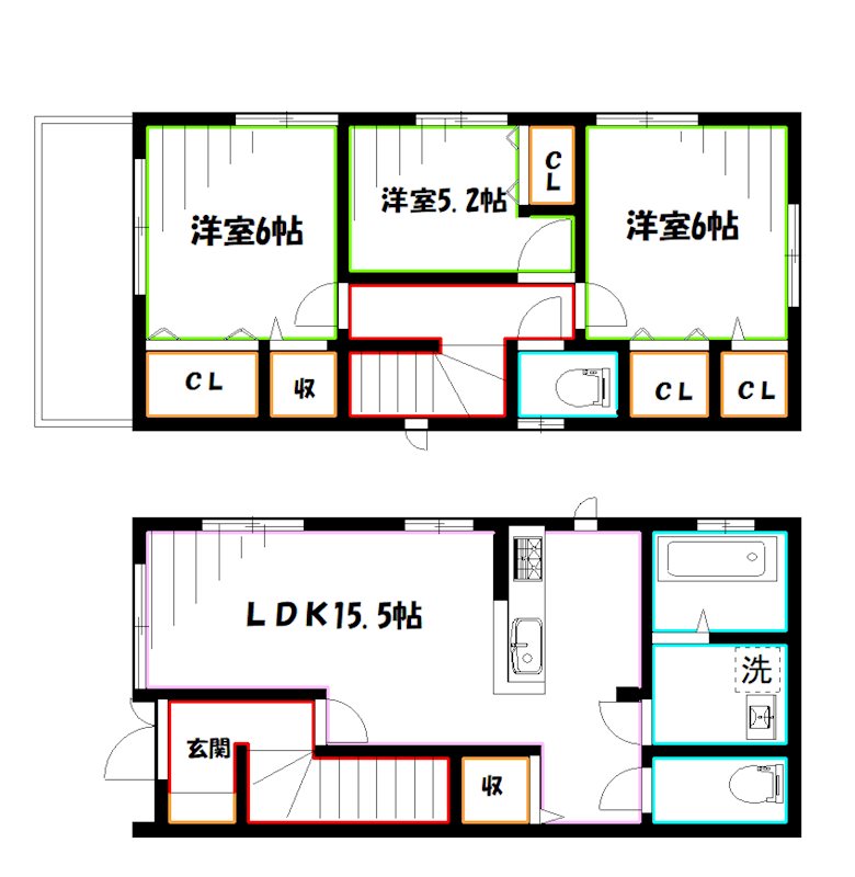 I-wood 日吉町    間取り