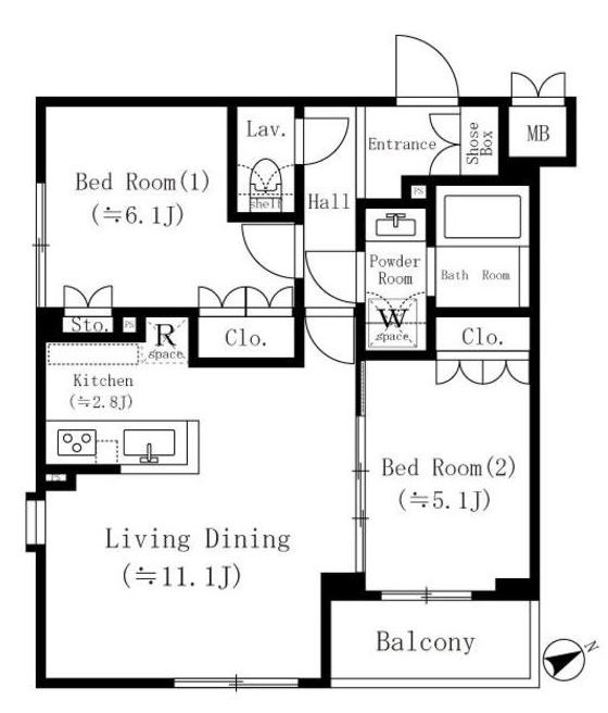 カーラステージ武蔵野  間取り