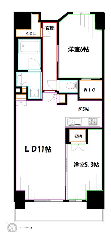 トラープランド翠命館 間取り