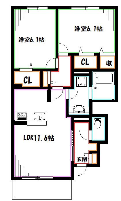 コリーナ　ヴェルデ 間取り
