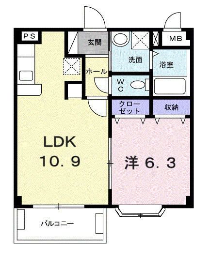 ベル・ソレイユＢ  間取り