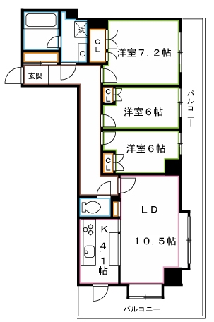 クレッセント三鷹　　 間取り