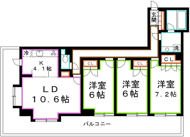 クレッセント三鷹　　 間取り