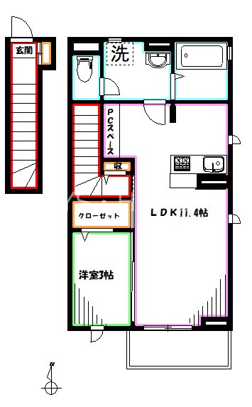 サン・ルミエールA 間取り