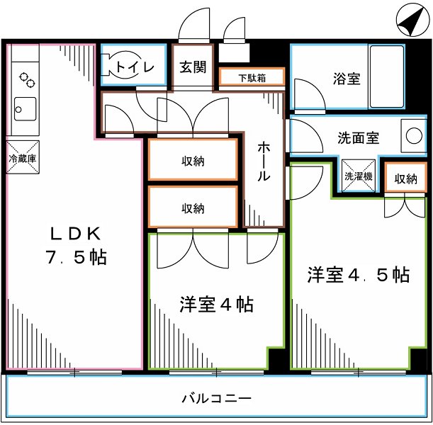 イーストビー国立 間取り
