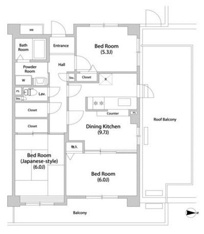 コーポレート連雀2号棟 間取り