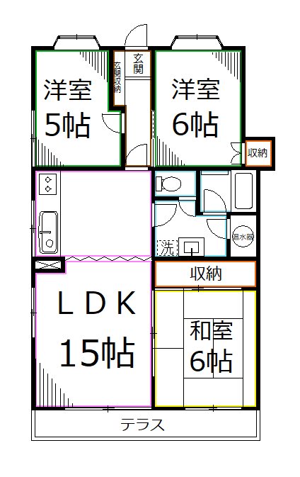 コーポ栗林 間取り