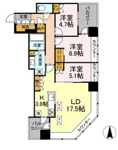 武蔵野タワーズスカイクロスタワー 間取り