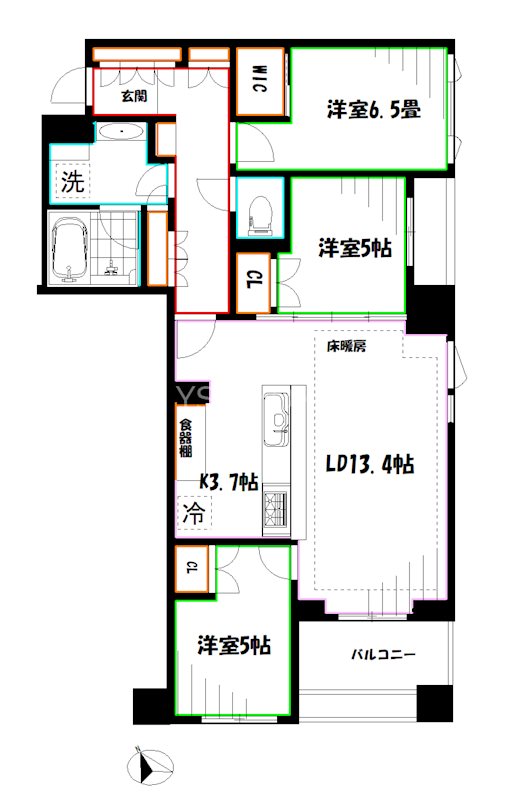 ザ・パークハウス吉祥寺  間取り