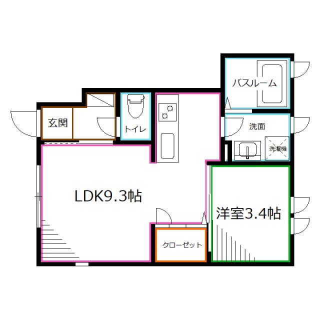 Ｐｅａｋ　Ａｖｅｎｕｅ　Ｍｅｅ 間取り