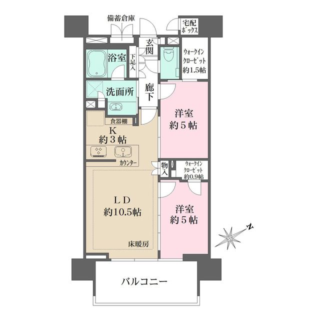 ザ・パークハウス東中野プレイス 間取り