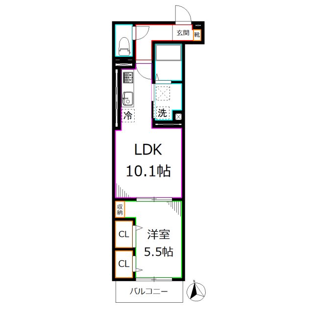 Dアセット栄町  間取り