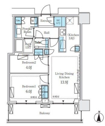 パークシティ中野 ザ タワー ブリーズ 間取り