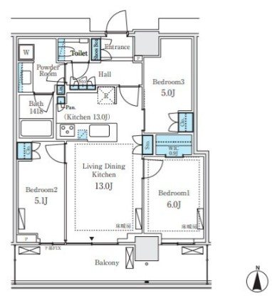 パークシティ中野　ザ　タワー　エアーズ 間取り図