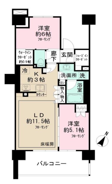 BrilliaCity　石神井公園　ATLAS　6号棟 間取り