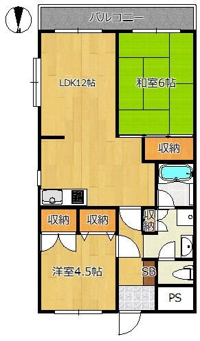 ハイツおその井1号棟 間取り