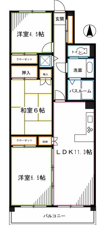 フローラ野崎 間取り