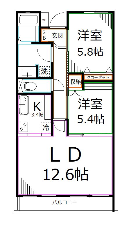 LANAI GRACE KUNITACHI 間取り