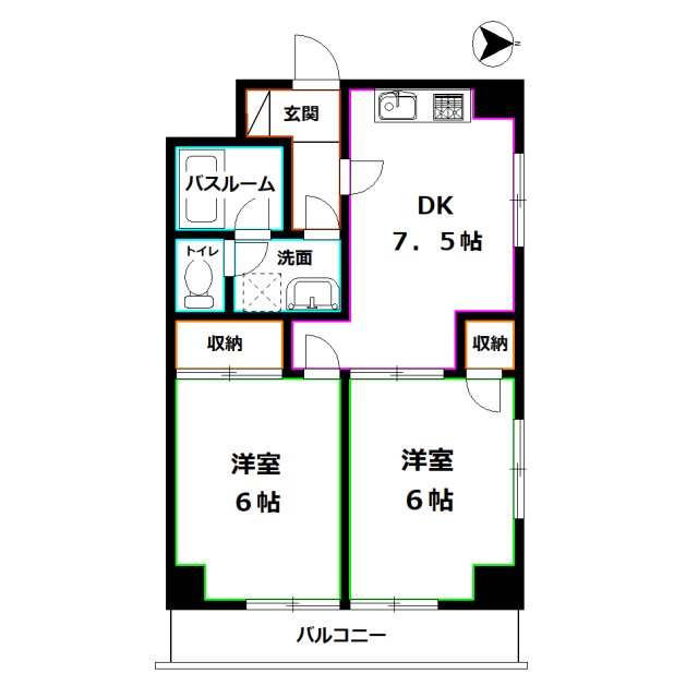 カサ・デ・宮前  間取り