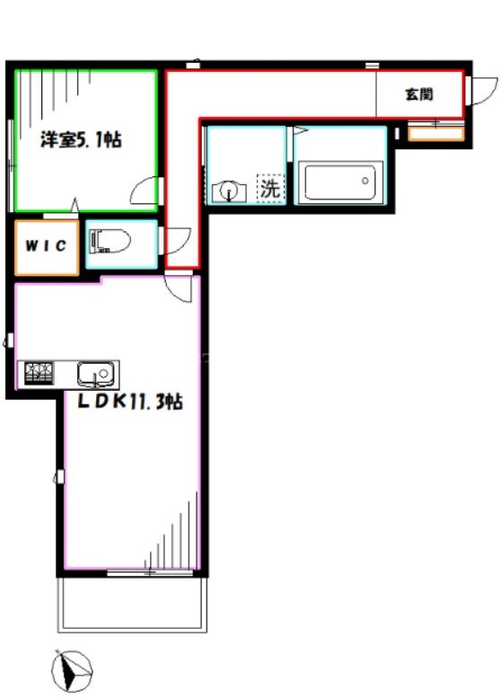 エルメゾン武蔵野2 間取り
