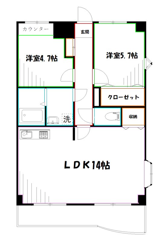 ＴＥＫ小金井ハイツ 間取り