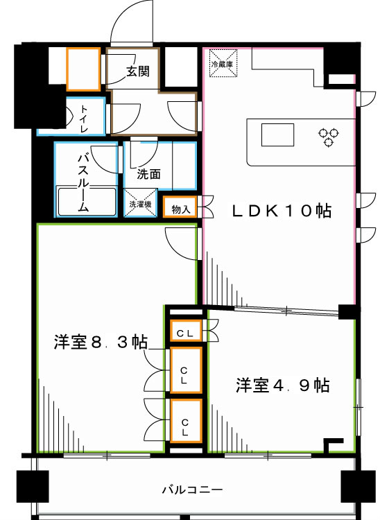 常盤レジデンシア荻窪 間取り