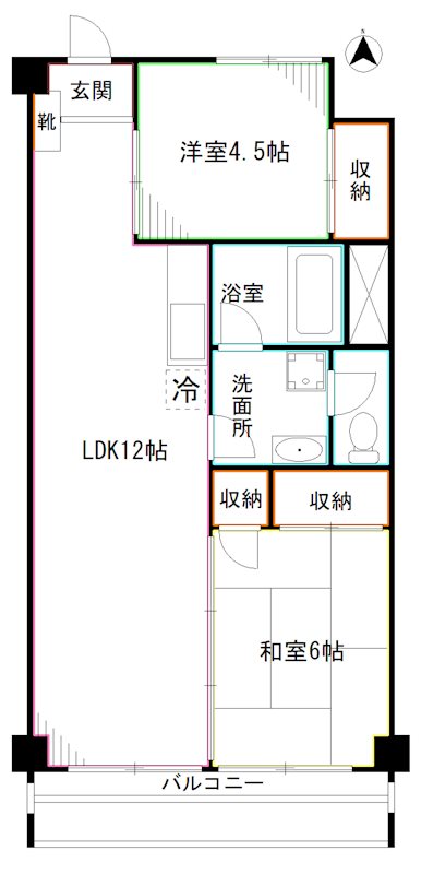 サニーコート東中野  間取り